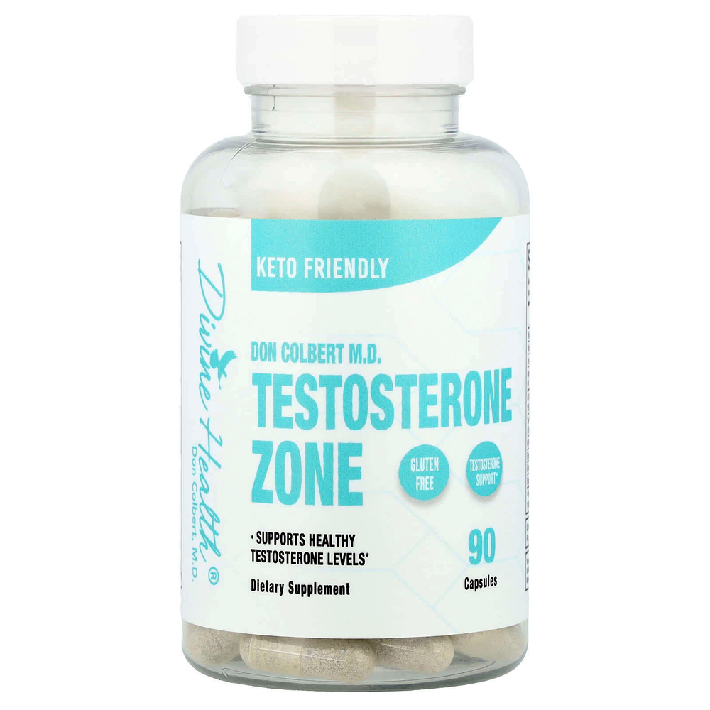 Divine Health, Дон Кольбер, доктор медицины Testosterone Zone, 90 капсул