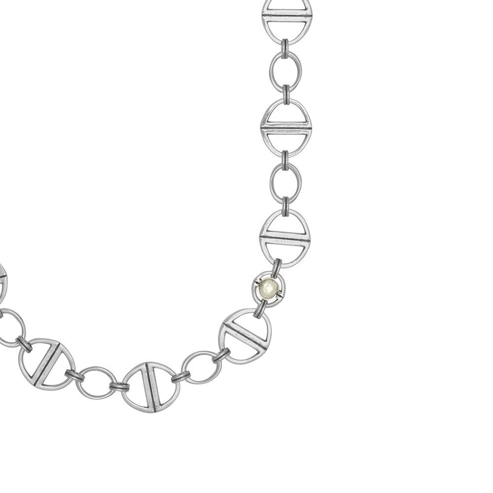 Колье Ciclon Fabulosa с жемчугом Swarovski и серебряным покрытием B211804-40 BW/S