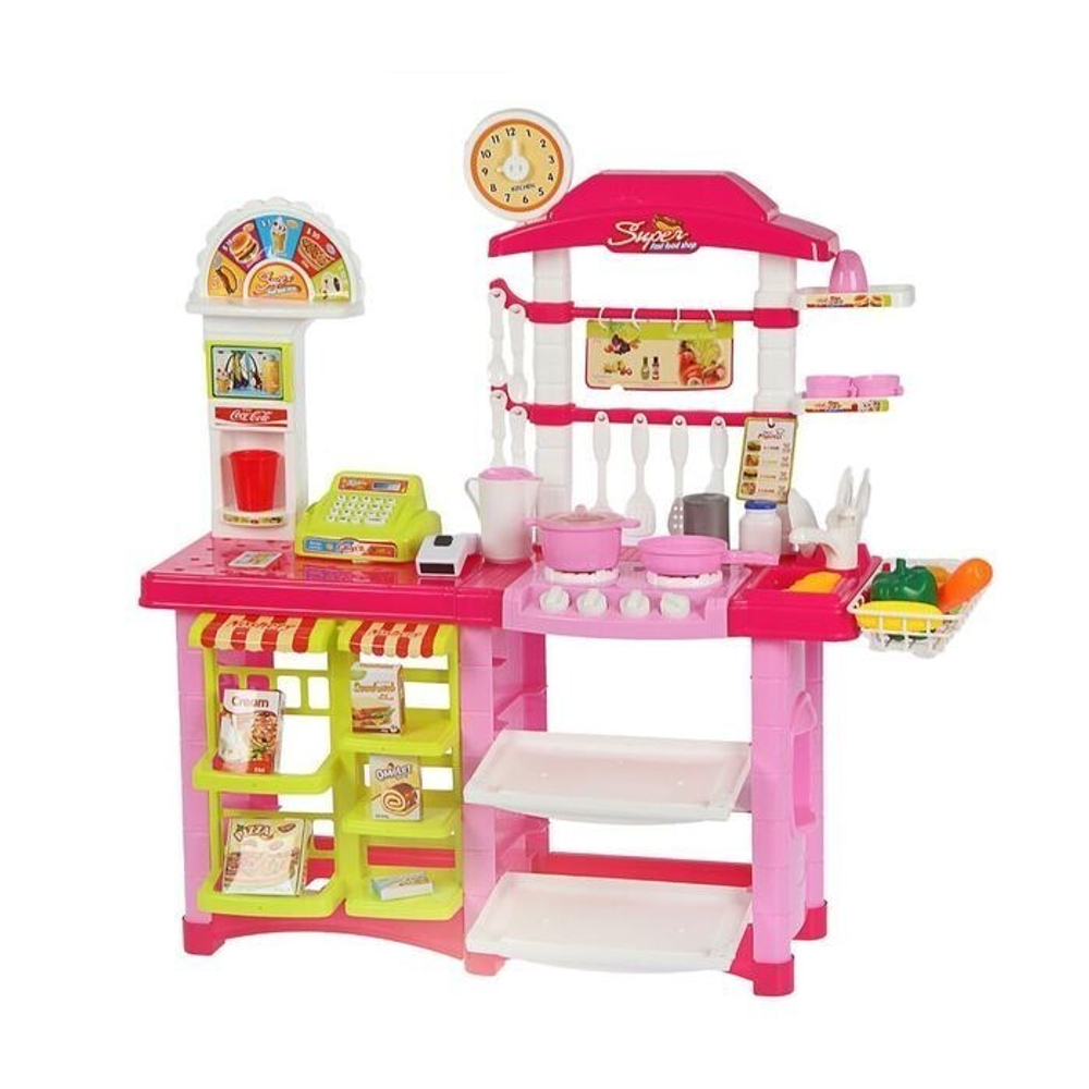 Игровой набор Свежие продукты, касса, сканер, 58 аксессуаров