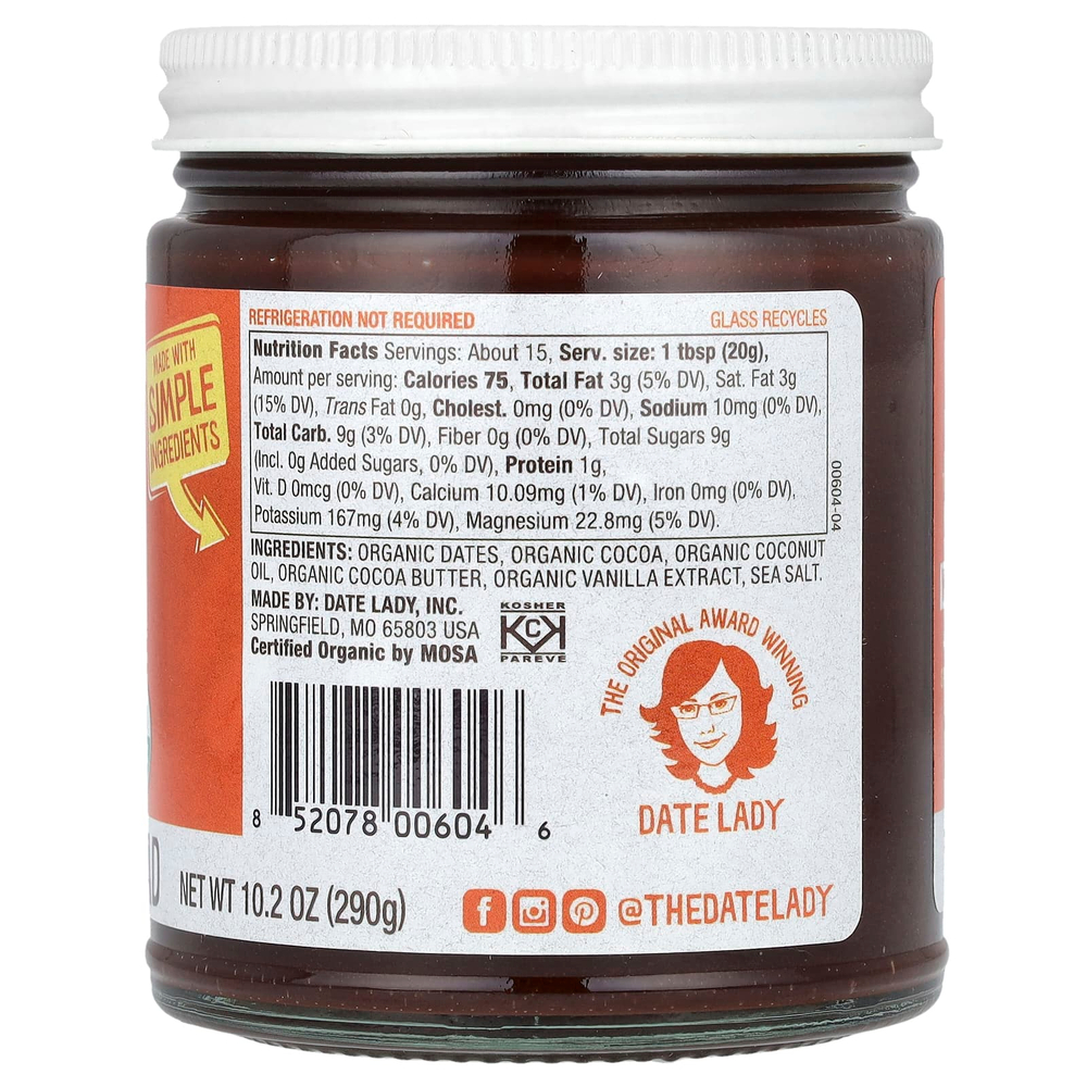 Date Lady, шоколадная паста, 290 г (10,2 унции)