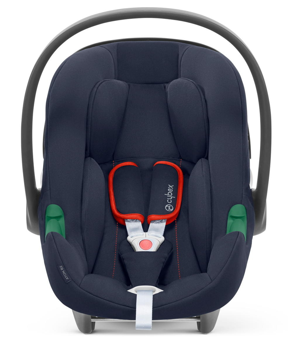 Коляска Cybex Talos S Lux BLK complete Aton B2 Bay Blue Base One 4 в 1 Moon Black с дождевиками