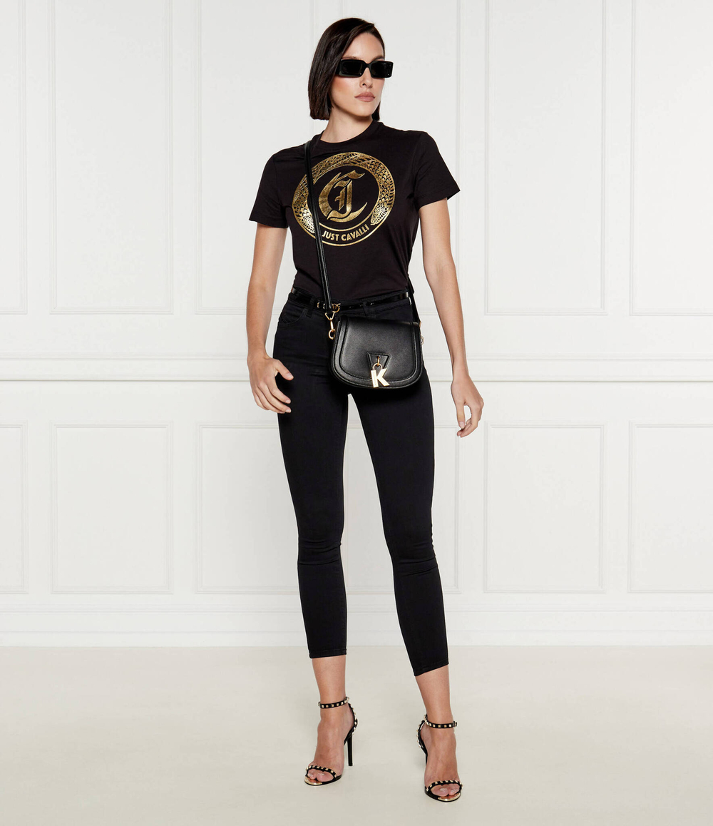 Кожаная сумка-мессенджер Karl Lagerfeld - черный(240W3050)