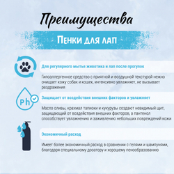 Пенка для лап ТерриториЯ-косметика для животных "Морская пена" - 150 мл