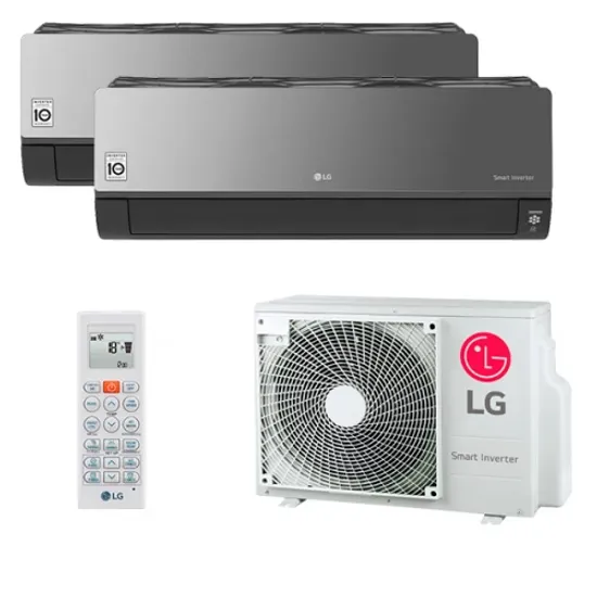 Мультисплит система на 2 комнаты LG AC09BK.NSJR x 2 / MU2R17.UL0
