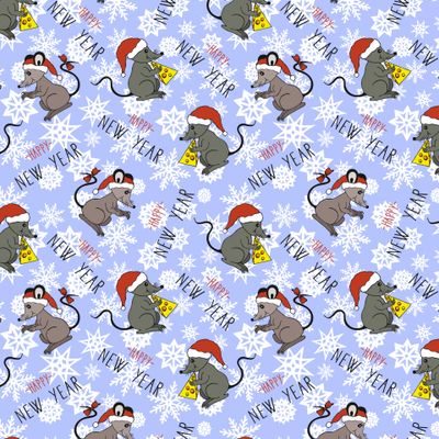Happy New Year. seamless pattern. e
