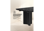 Стол стеклянный Woodville Мален 240x110 дарк, черный