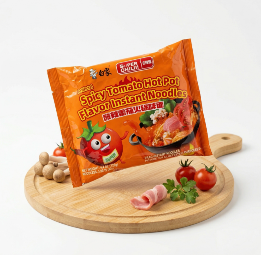 Лапша б/п со вкусом сливочно-пряным, острым томатного хот-пота 111 гр, Белый слон