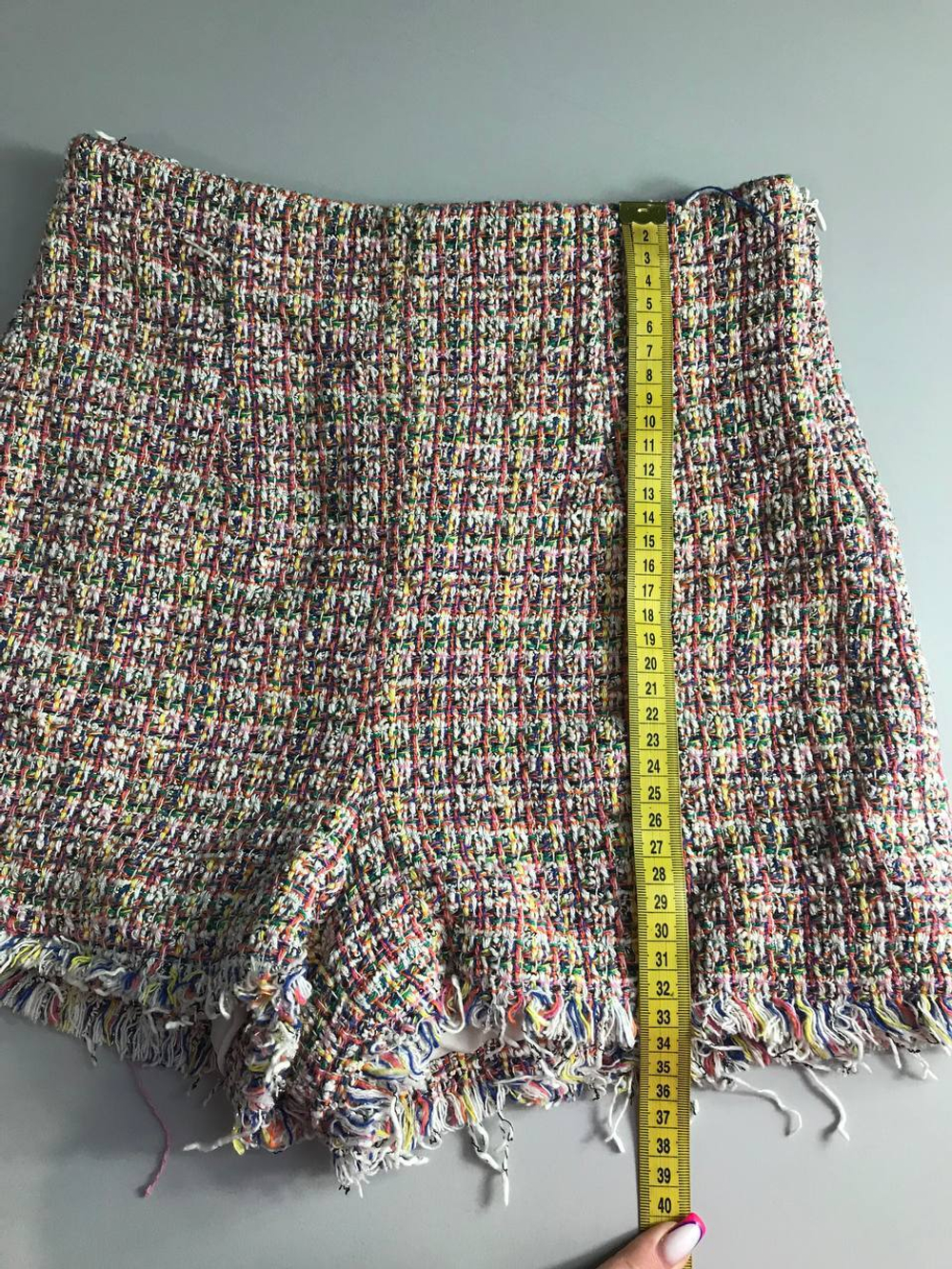 Шорты Zara твидовые, маркировка S, визуально 44 размер