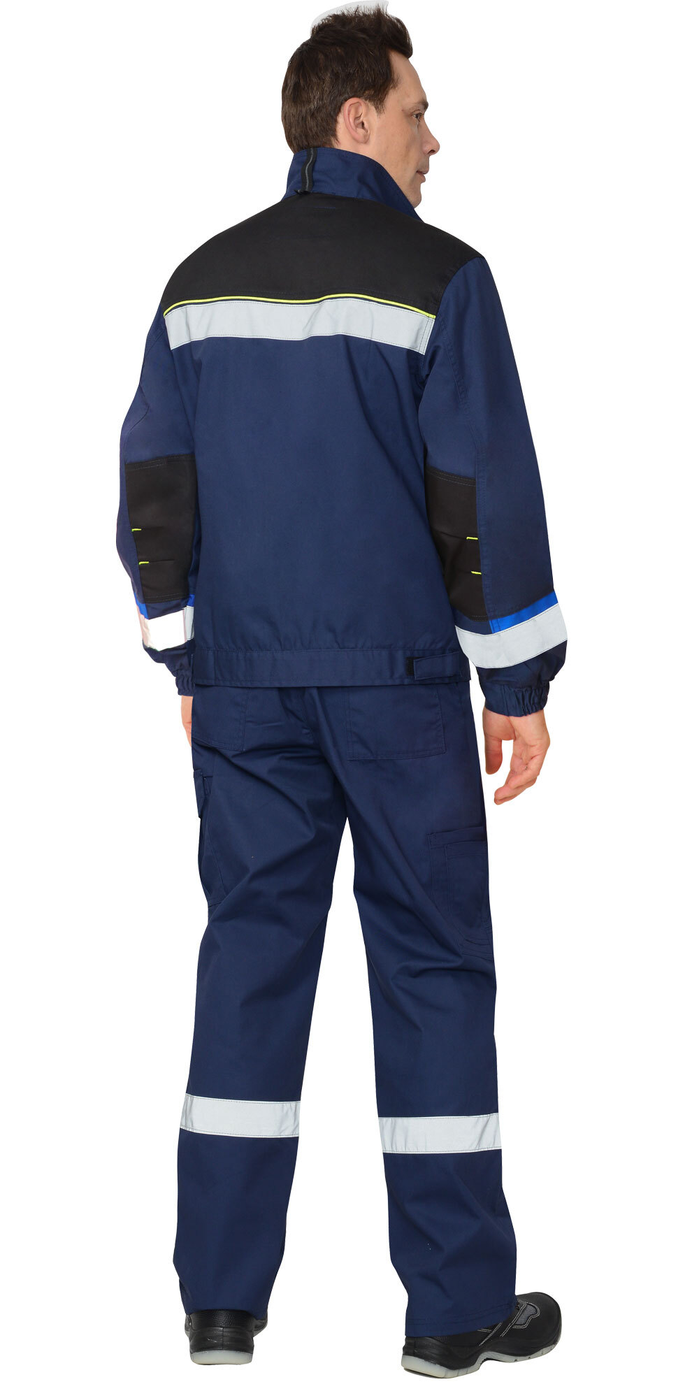 Куртка БОСТОН т.синяя с васильковой и черной отделкой