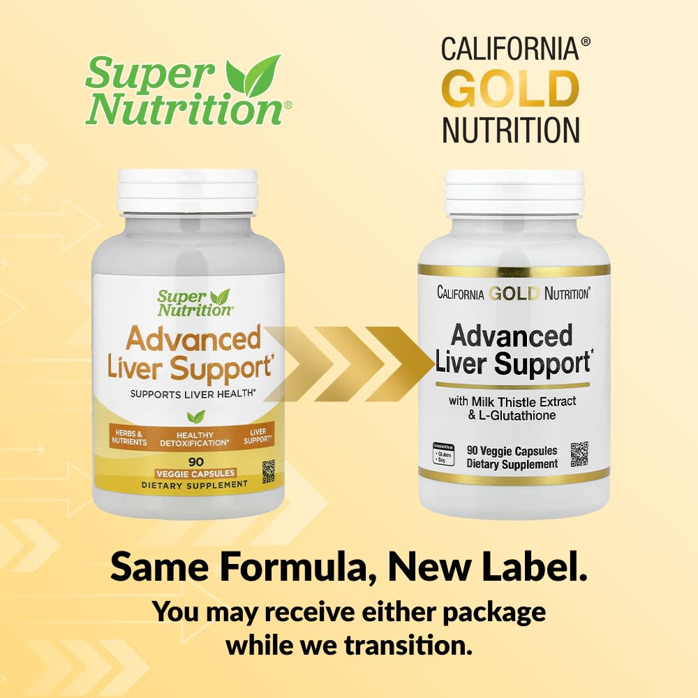 California Gold Nutrition, улучшенная добавка для поддержки печени, с экстрактом расторопши, L-глутатионом, альфа-липоевой кислотой и экстрактом виноградных косточек, 90 вегетарианских капсул
