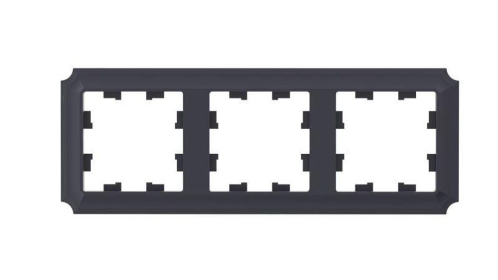 Рамка 3-м AtlasDesign Antique универс. карбон SE ATN101003