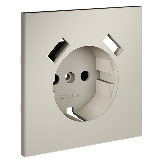 Накладка для розетки с заземлением и защитными шторками, с USB A+A, S70 (кашемир)