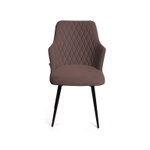 Стул поворотный на 360 градусов Hunt ромб, велюр шоколад maxx 232 / чёрный конус