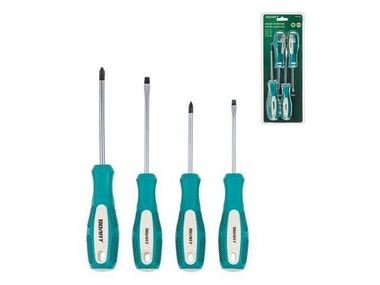 Набор отверток 4шт (SL4х75,SL5х100,PH1х75,PH2х100) ВОЛАТ