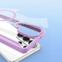 Чехол книжка фиолетового-розового цвета с MagSafe для Samsung Galaxy S26 Ultra, серия Skin X Pro Series от Dux Ducis