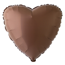 Сердце "Сатин Шоколад" 46 см