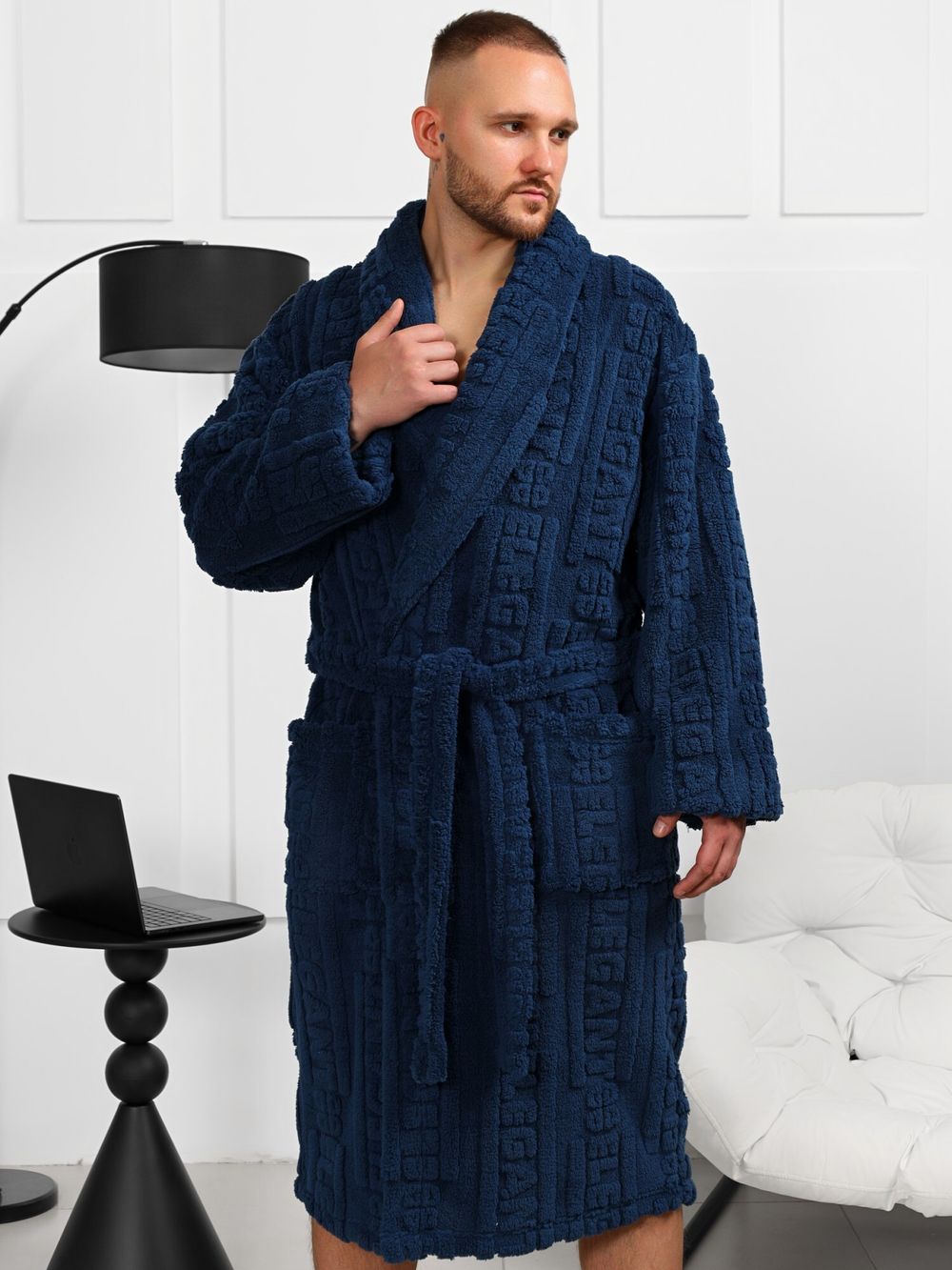 Халат мужской Идеал-3 Виотекс СИНИЙ