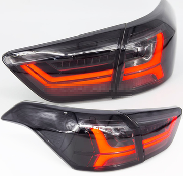 Задние фонари Хендай Крета IX25 V10 Type ЧЕРНЫЕ [Комплект Л+П; светодиодные; динамичный поворотник]