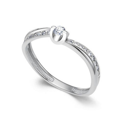 Кольцо из белого золота с бриллиантами 16506-200