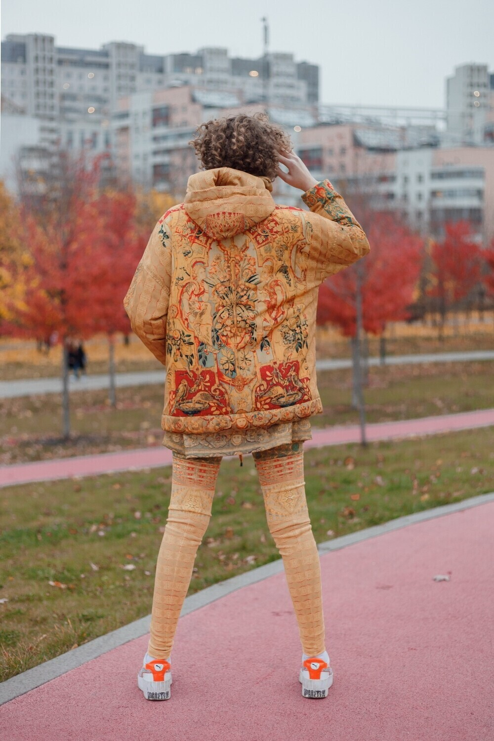 Куртка "Гротеск с птицами", по мотивам фламандской шпалеры 17 века из серии «Гротеск»