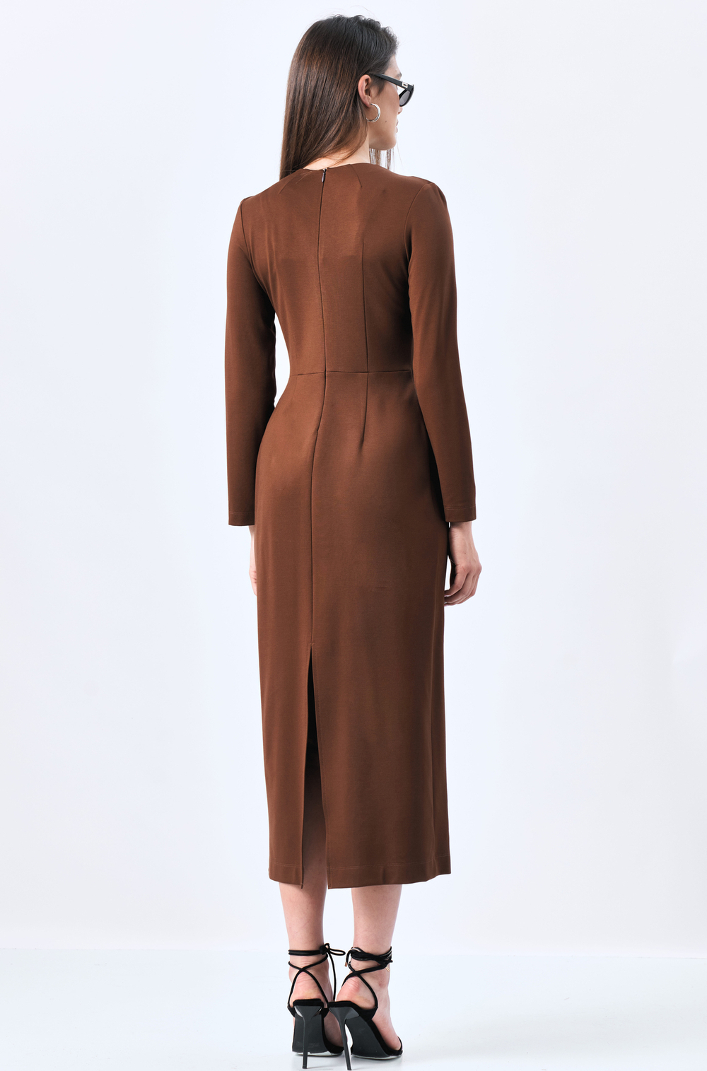 Платье трикотажное 1220 корица