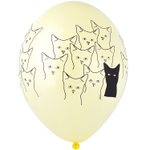 Латексный шар с рисунком «Серьезные котики», 36 см