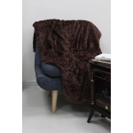 Плед 180*200см «Pompon», цвет шоколад, микрофлис, 240 гр/м²