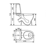 УНИТАЗ-КОМПАКТ SANITA LUXE MAX С СИДЕНЬЕМ МИКРОЛИФТ