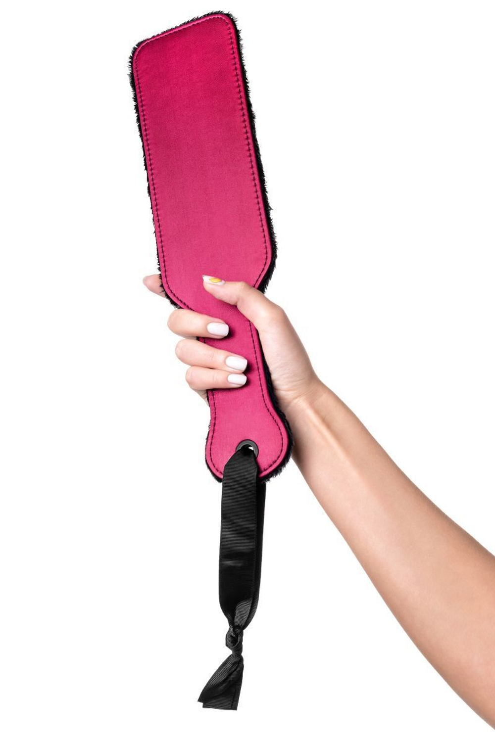 Двусторонняя шлепалка Anonymo - 37 см. (Цвет: малиновый с чёрным)