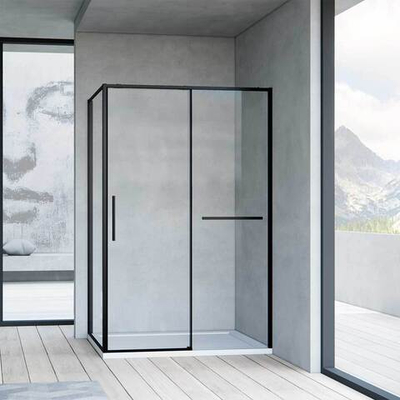 Душевой уголок Slim Soft VSR-1SS1011CLB, 1100*1000, черный, стекло прозрачное, , шт