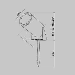 Ландшафтный светильник Outdoor O050FL-L30W3K