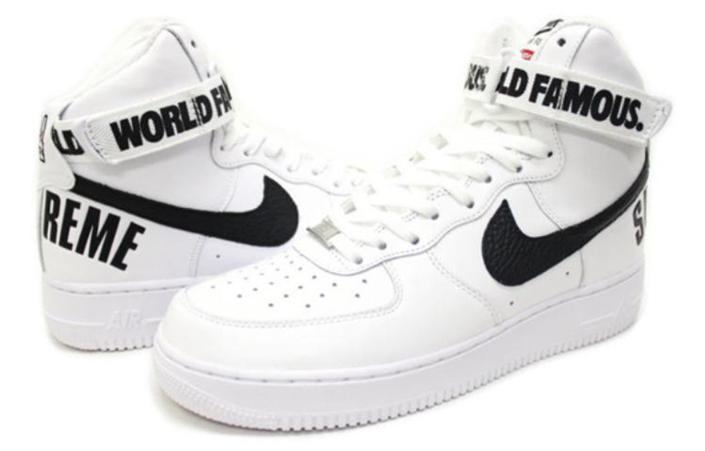Кроссовки Supreme X Nike Air Force 1 World Famous White