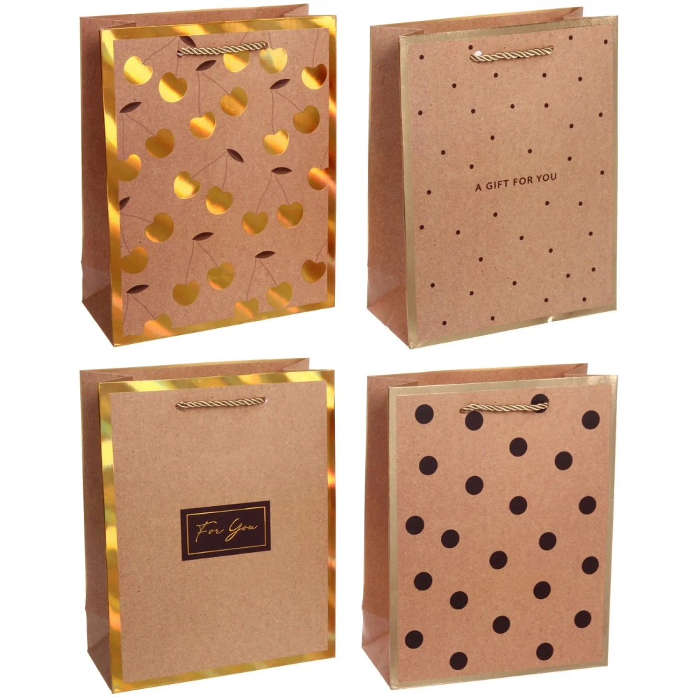 Пакет подарочный «В крафтовых тонах» 18*23*8 см