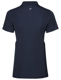 Футболка для девочки теннисная Head Club Tech Polo Shirt - небесный