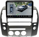 Магнитола для Nissan Pathfinder R51 2004-2010 (штатная нави, большая рамка) - Teyes CC3-2K-360 монитор 9.5" 2K QLED на Android 10, 6Гб+128Гб, CarPlay, 4G SIM-слот, 4 камеры в комплекте