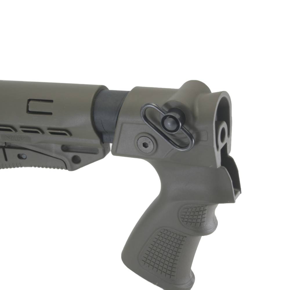 Телескопический приклад на МР-155, DLG Tactical. Черный