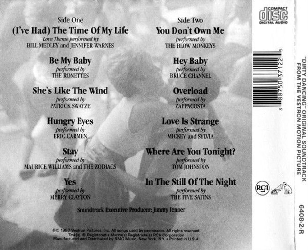 Dirty Dancing. Original Soundtrack (CD). Грязные танцы. Новый запечатанный аудио CD