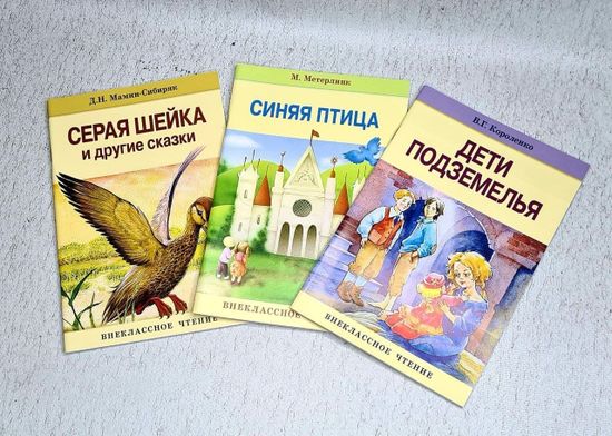 Набор из книг по внеклассному чтению, 3 шт.