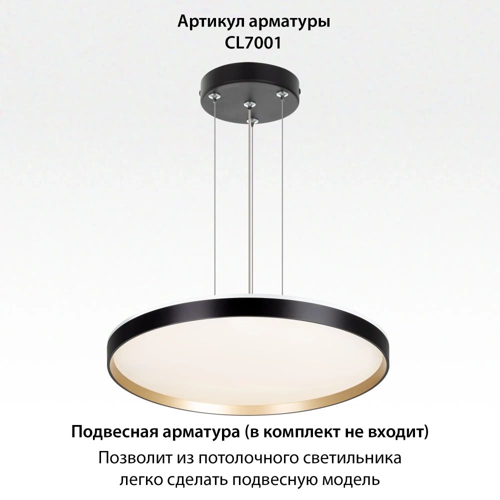 Citilux ETALON CL750501R LED RGB Светильник с пультом Чёрный+Золото