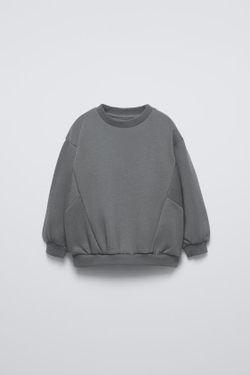 ZARA ТОЛСТОВКА С РЕЛЬЕФНЫМИ ШВАМИ, АНТРАЦИТОВО-СЕРЫЙ