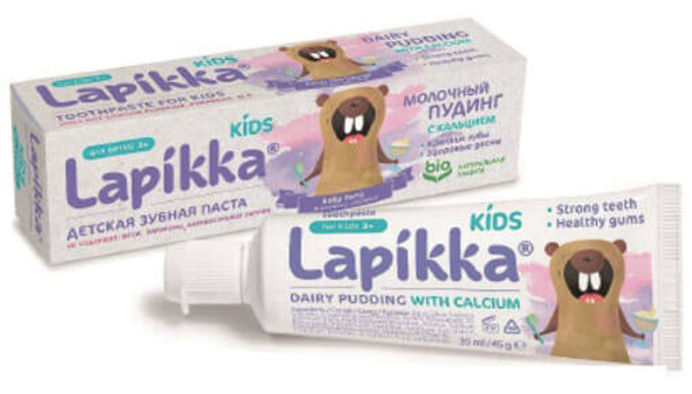 Зубная паста LAPIKKA Kids молочный пудинг 45 г.