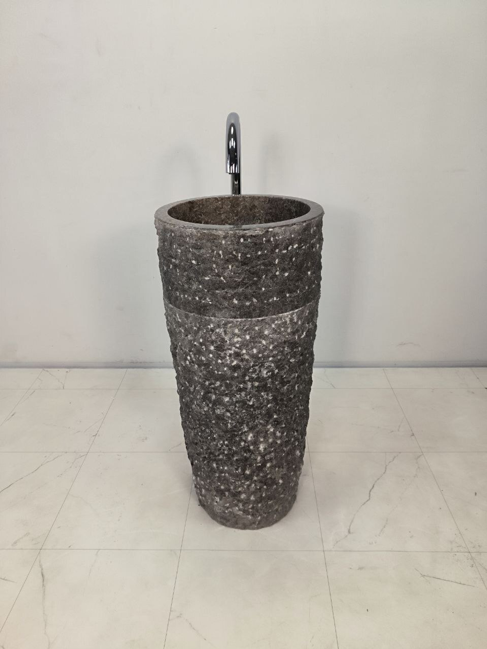 Раковина напольная из мрамора Pedestal Grey Marmo MN-65925 40х40х90 из натурального камня