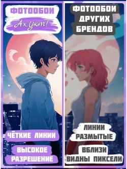 Фотообои подростковые ночной город и аниме