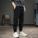 Спортивные повседневные брюки весна-осень, свободные, больших размеров, осенние брюки-шаровары, джоггеры на резинке, однотонные