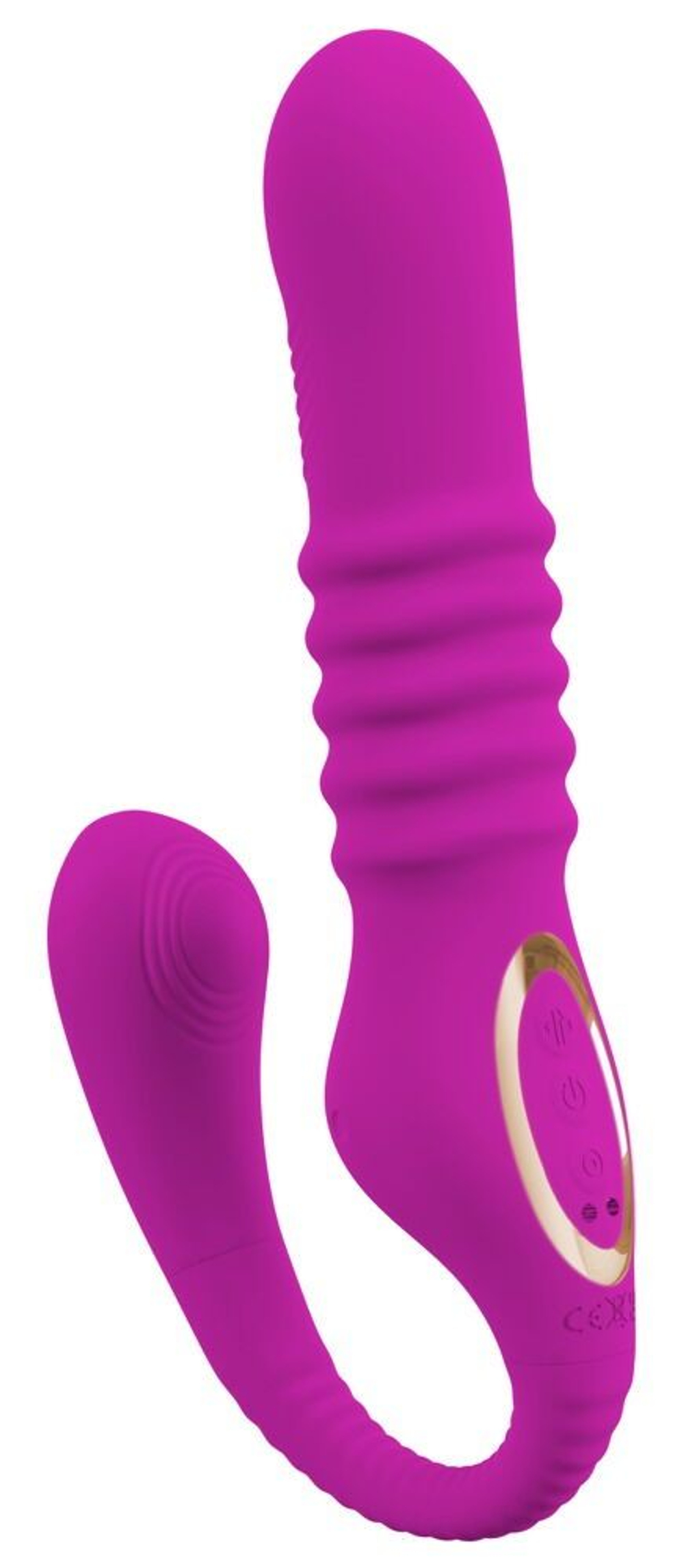 Лиловый вибратор 3 Function Vibrator с функцией фрикций и постукиванием (Цвет: лиловый)