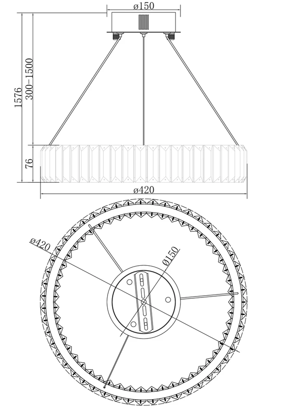 Подвесная люстра Freya TIER FR5257PL-L17CH
