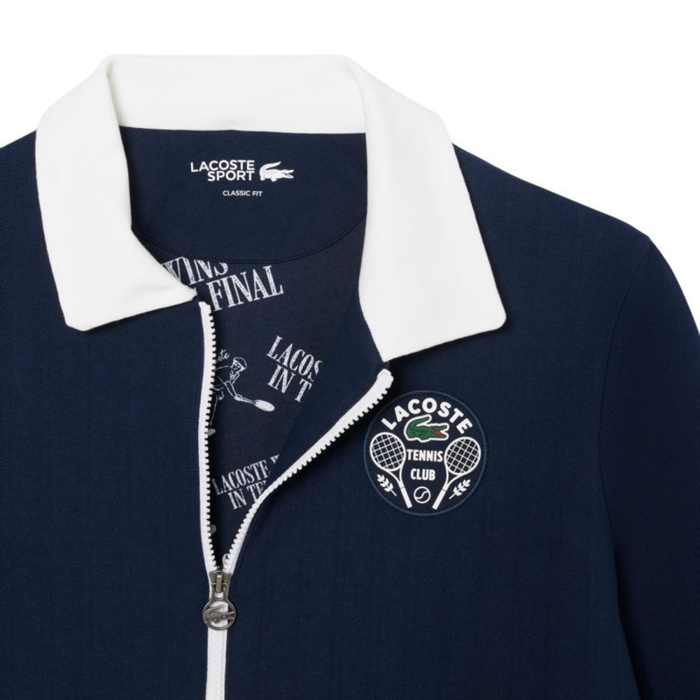 Куртка теннисная Lacoste Tennis Heritage Ultra Dry - navy blue/white