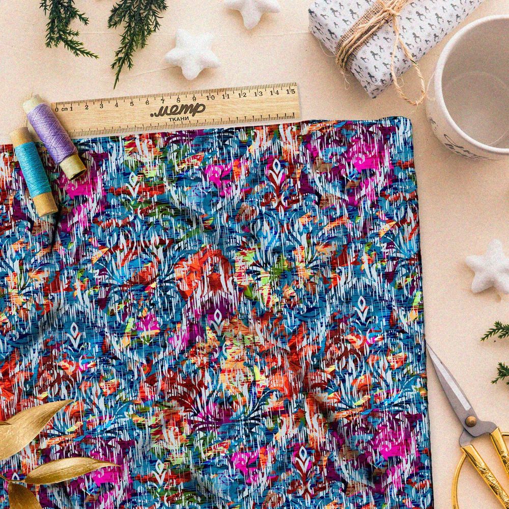 Ткань поплин «опиумное безумие» поль гоген