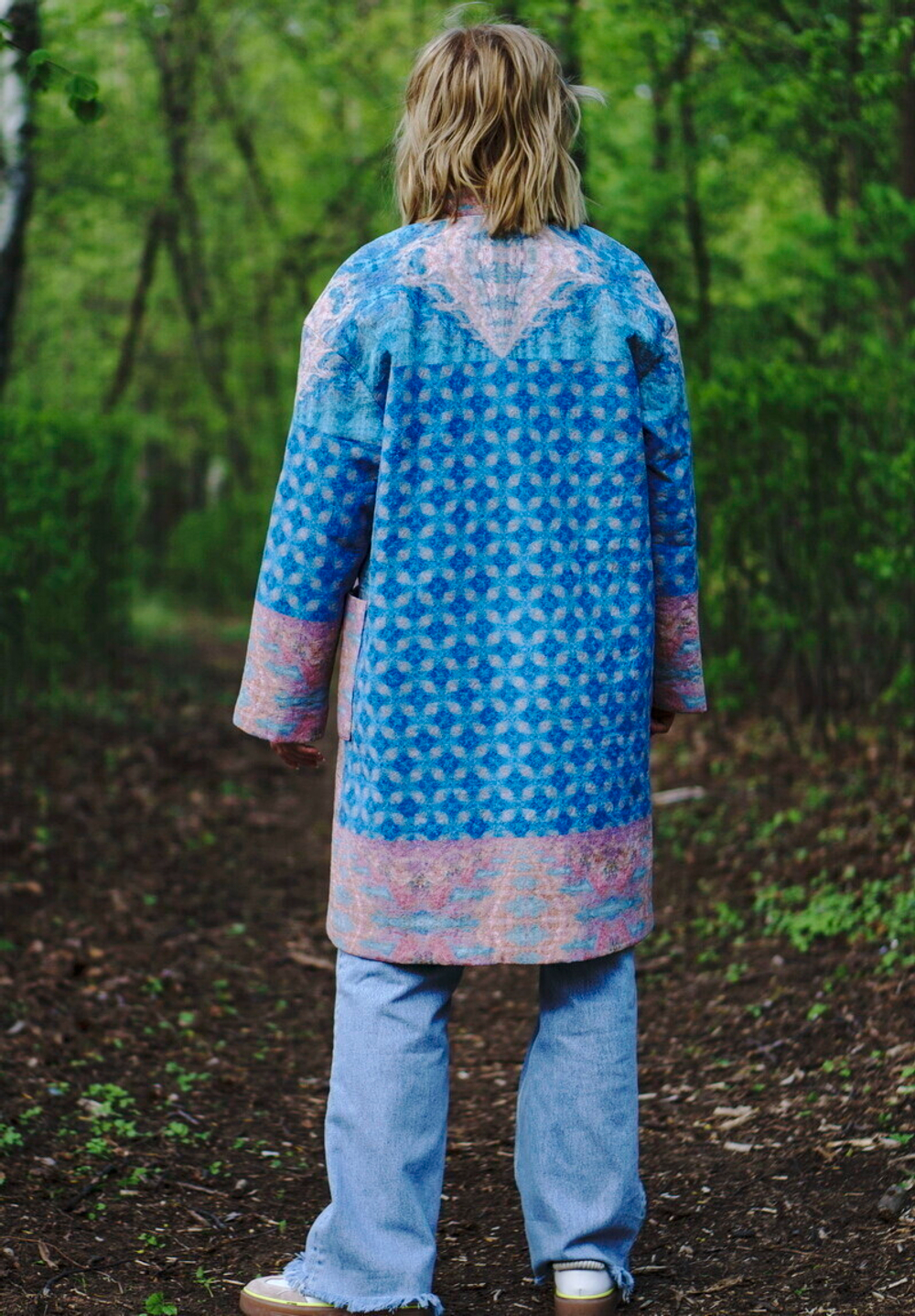 Пальто "Весна", по мотивам пейзажа «Весна в Крыму» русского живописца Роберта Фалька