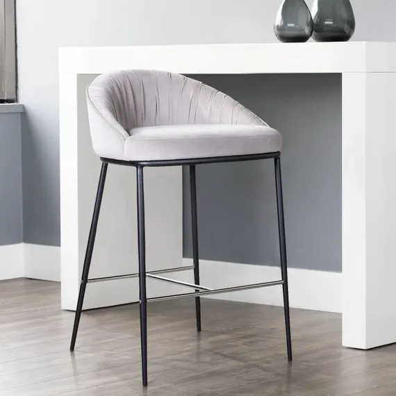 Полубарный стул Barkley серый микровелюр